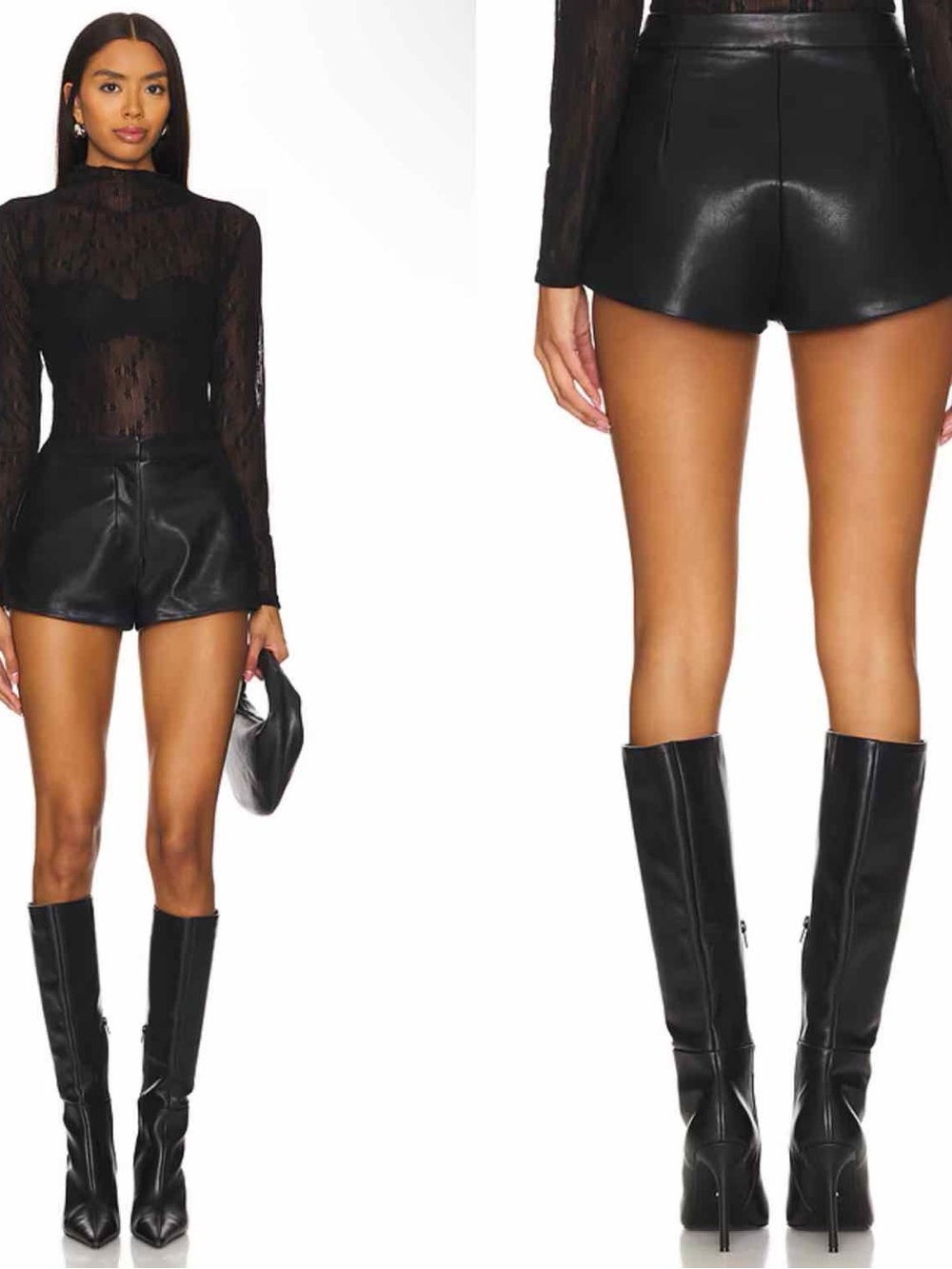 NEW | Lovers & Friends | Black Faux Leather Shorts